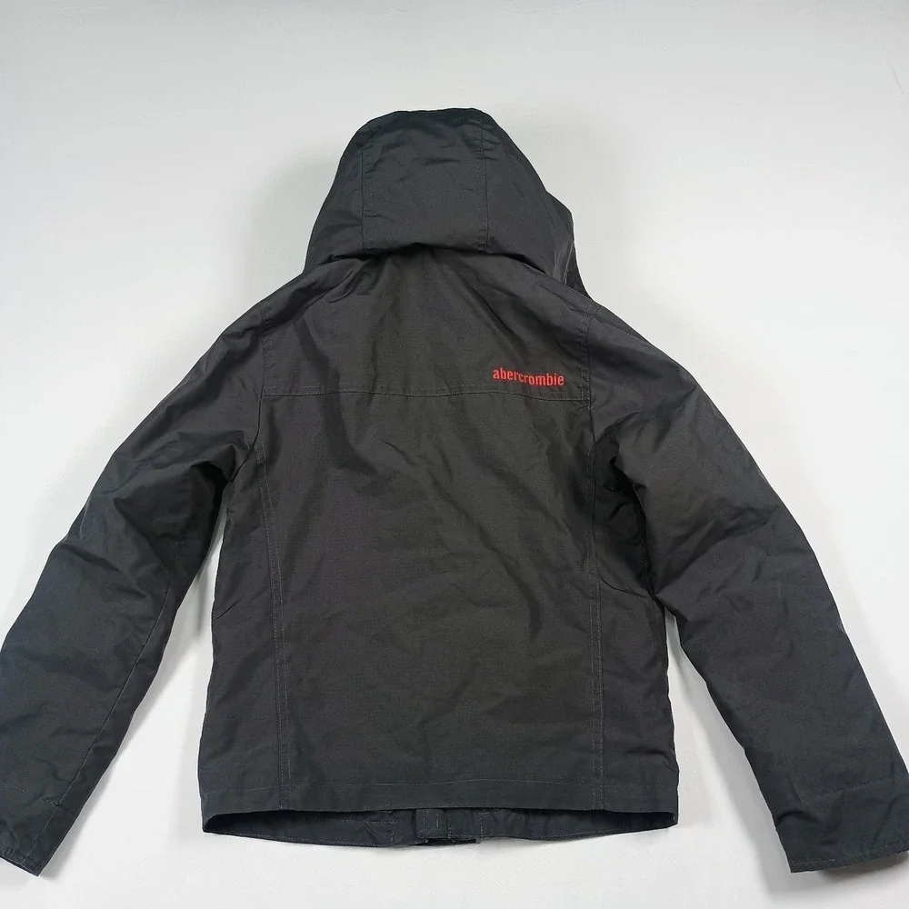 Abercrombie Jacket Kids Boys The All Season Weather Warrior Coat Gray Hooded Sm